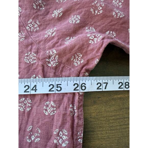 Peter Millar 100% Linen Casual Button Up Shirt Men's XL Print Short Sleeve Cool - Picture 6 of 7